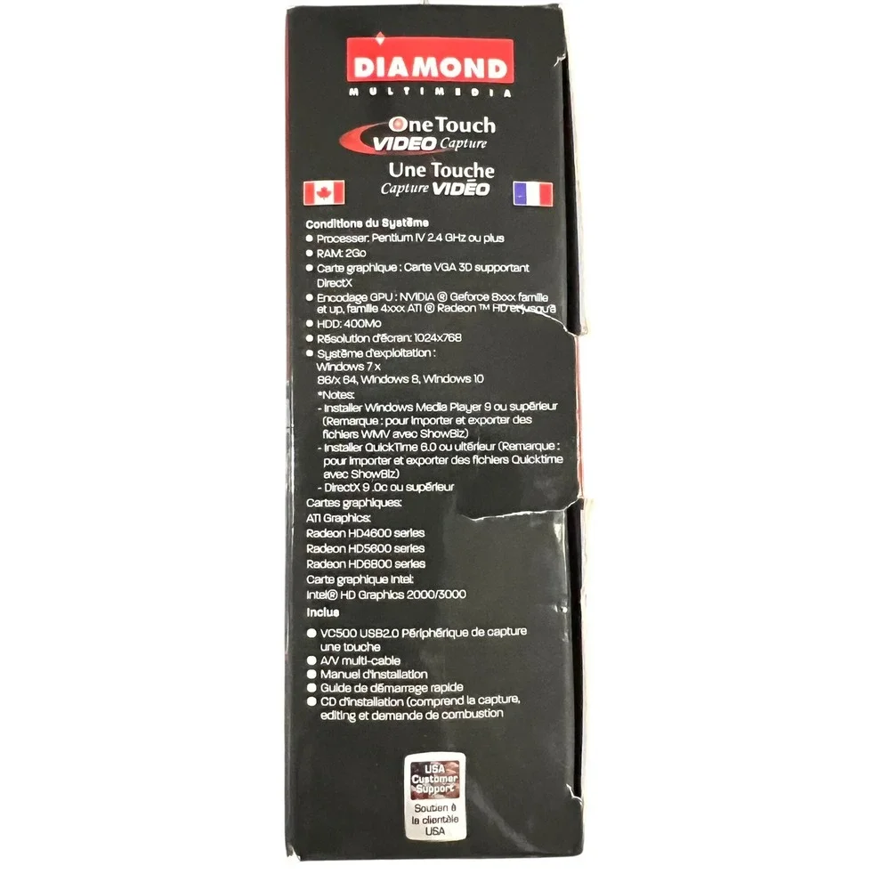 Diamond‎ Multimedia VC500 One Touch Video Capture USB 2.0 VHS to Digital Black